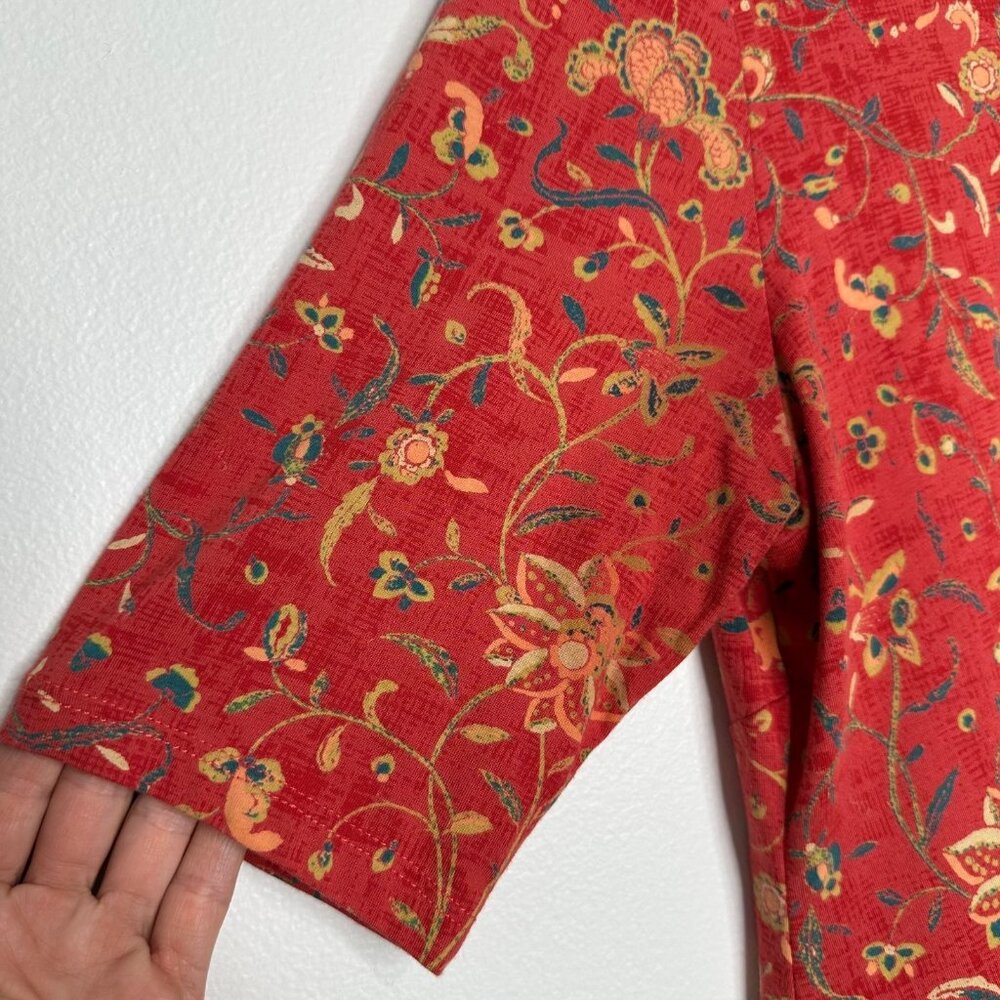 Peruvian Connection Artemis Tunic Top Size L Flor… - image 4